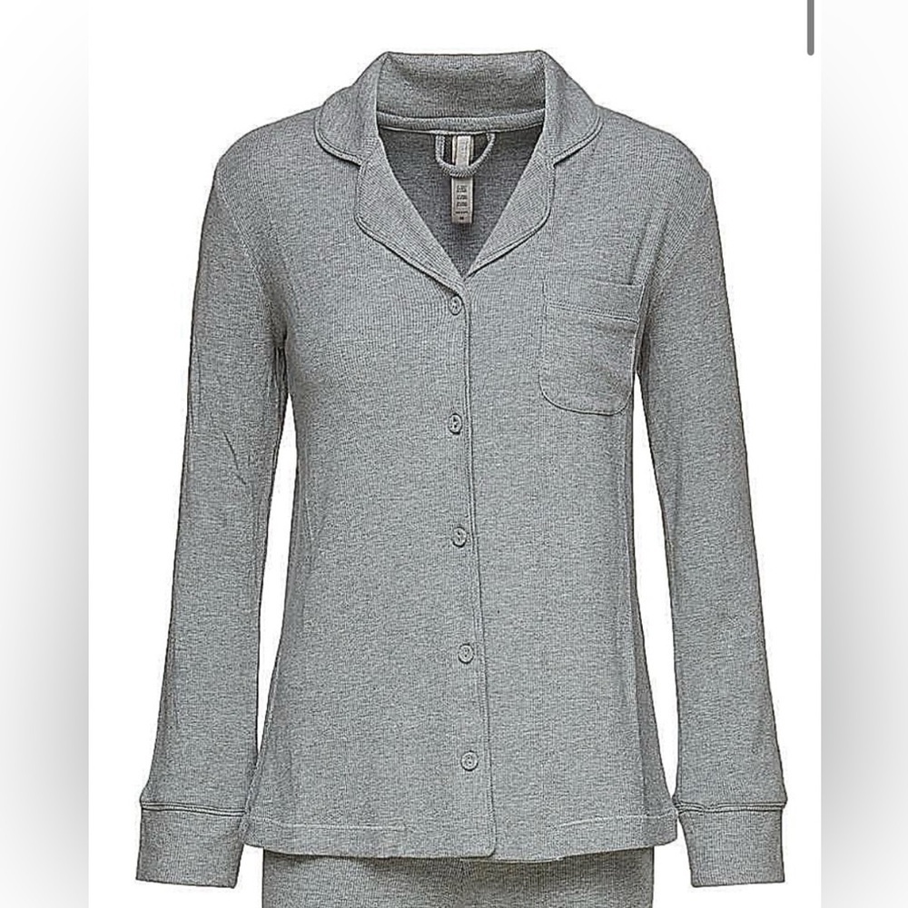 SKIMS Soft Lounge Sleep Top – Heather Grey – Size L